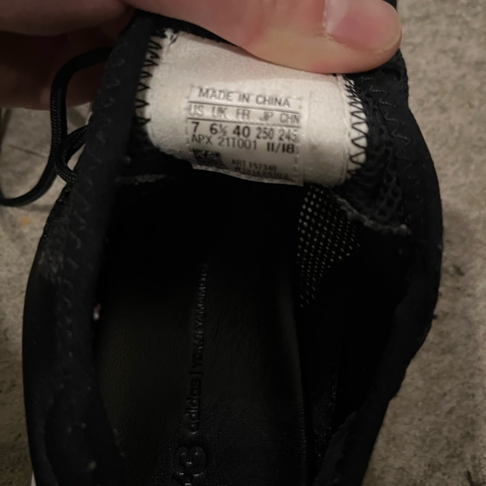 Y-3 Black and White Athletic Sneakers image 6
